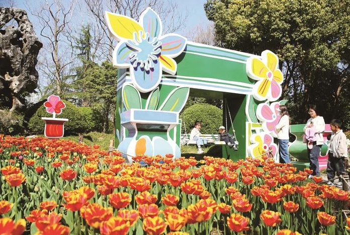 啬园第十七届郁金香花展开幕